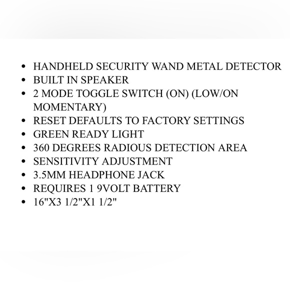 Portable Black Metal Detector - Picture 5 of 5